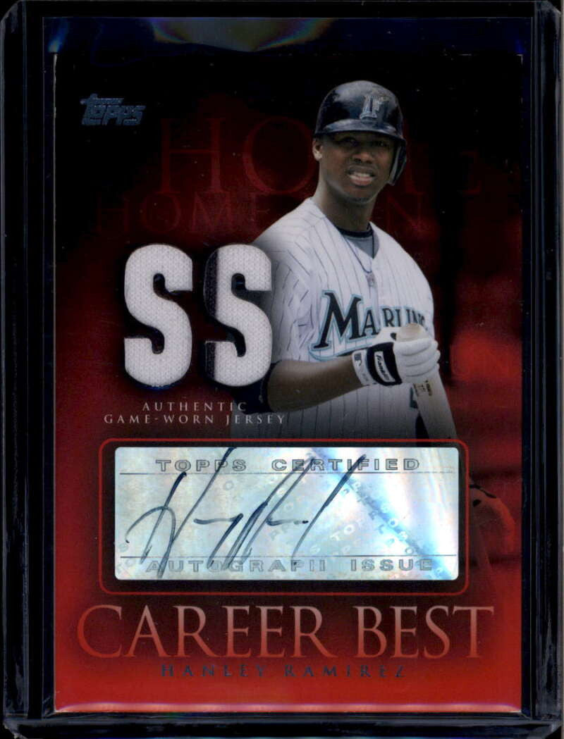 2009 Topps Career Best Relic Autographs HR Hanley Ramirez Jersey Auto 6/50 READ