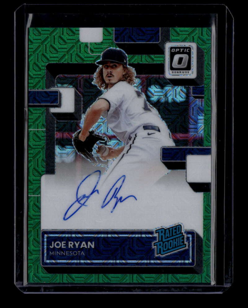 2022 Donruss Optic Rated Rookies Signatures Green Mojo 24 Joe Ryan RC Auto 49/88