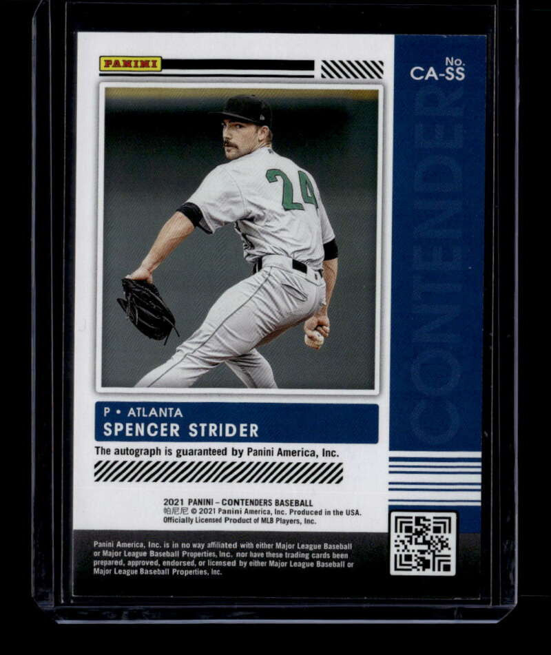 2021 Panini Contenders Contenders Autographs 6 Spencer Strider Rookie Auto