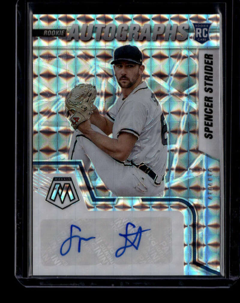 2022 Panini Mosaic Rookie Autographs Mosaic 6 Spencer Strider Rookie Auto