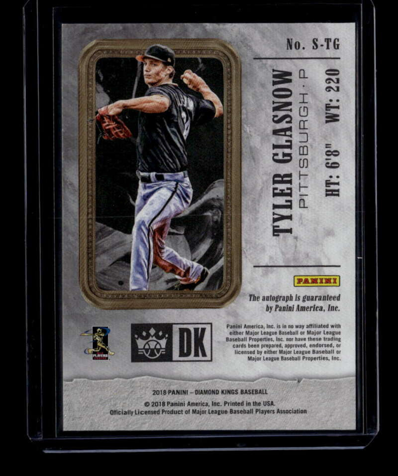 2018 Diamond Kings DK Signatures Purple 22 Tyler Glasnow Rookie Auto 18/20
