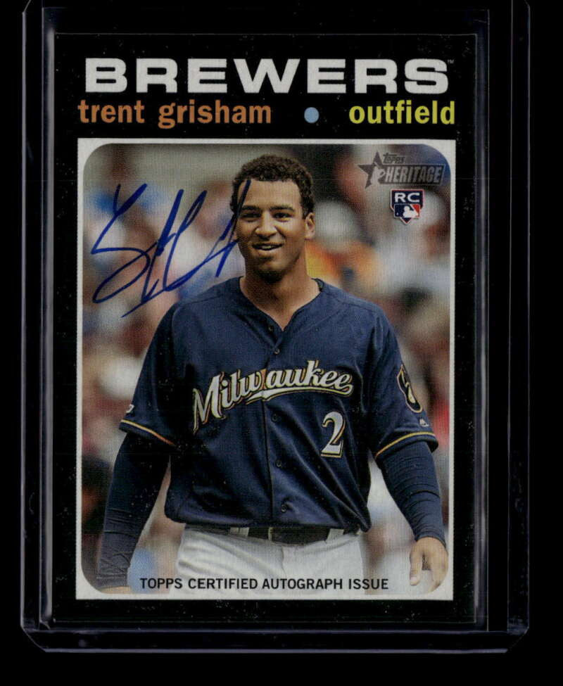 2020 Topps Heritage Real One Autographs ROATG Trent Grisham HN Rookie Auto