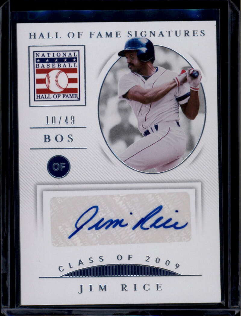 DELETE 174980 2021 Panini National Treasures Hall of Fame Signatures 16 Jim Rice Auto 10/49