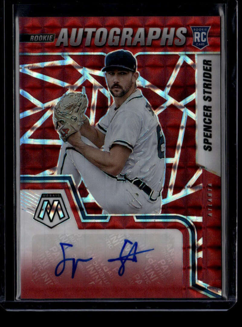 2022 Panini Mosaic Rookie Autographs Choice Fusion 6 Spencer Strider RC Auto 546