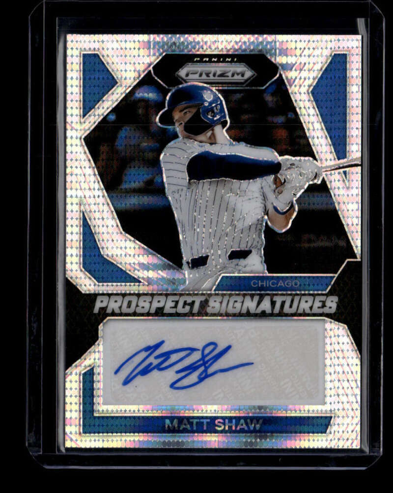 2024 Panini Prizm Prospect Signatures Prizms Pulsar 10 Matt Shaw RC Auto 177/199