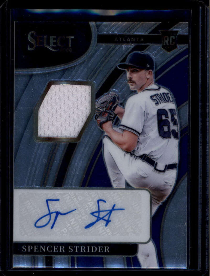 2022 Select Rookie Jersey Autographs 15 Spencer Strider RC Jersey Auto 294/299