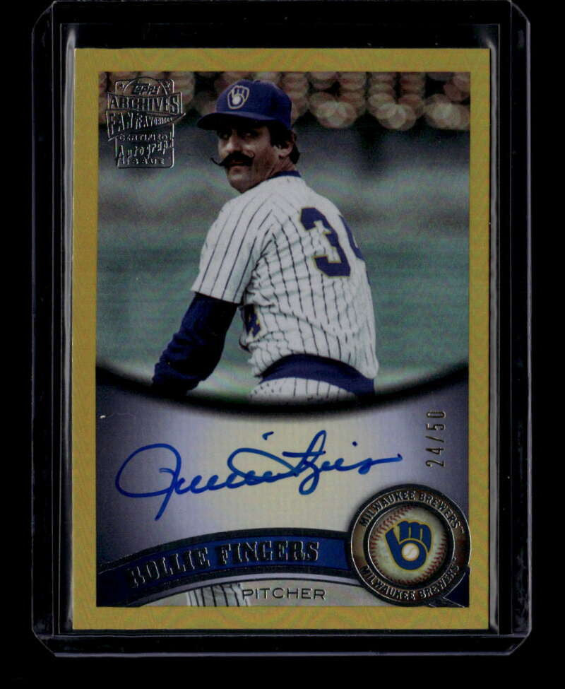 2025 Topps Archives '11 Fan Favorites Autographs Gold Rollie Fingers Auto 24/50