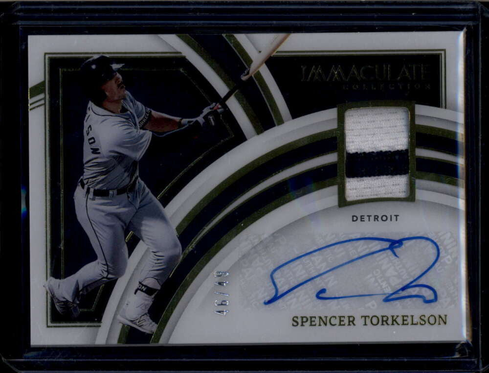 2022 Immaculate Collection Clearly 40 Spencer Torkelson Rookie Patch Auto 46/49