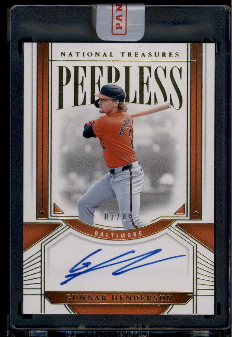 DELETE 175035 2024 Panini National Treasures Peerless Signatures 34 Gunnar Henderson Auto 7/49