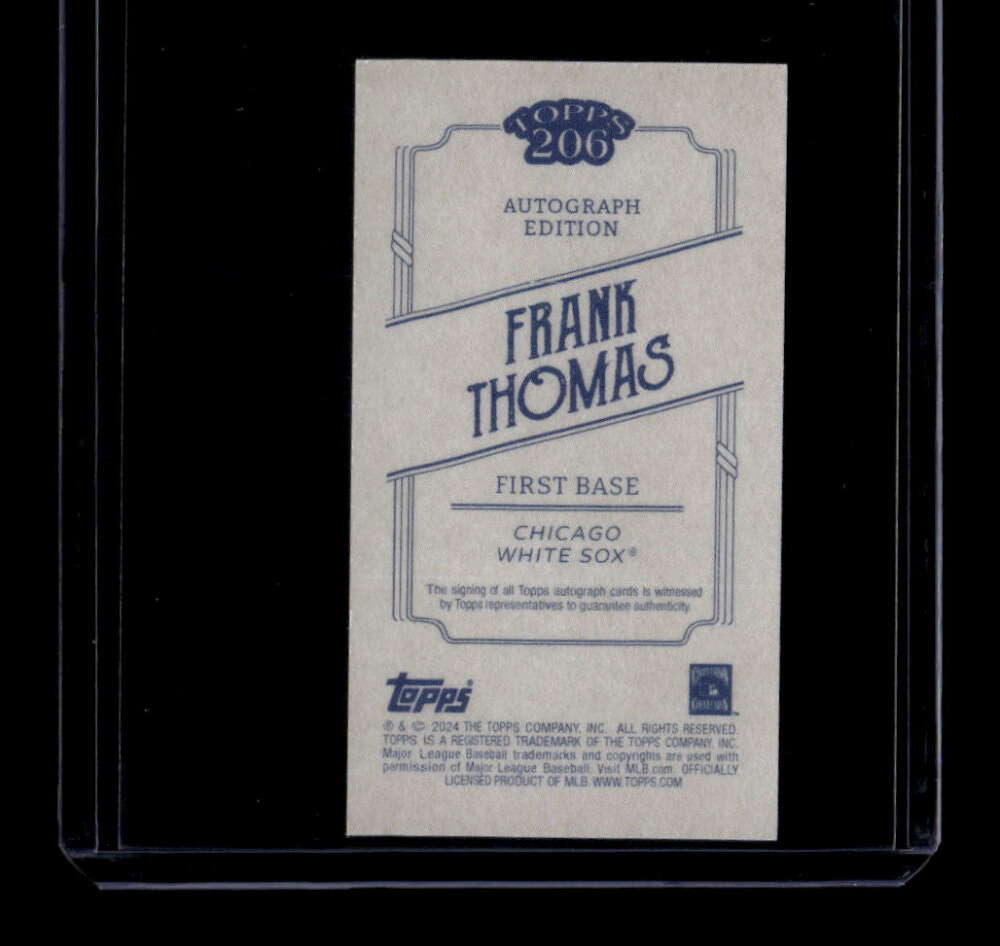2024 Topps 206 Autographs 79 Frank Thomas Auto