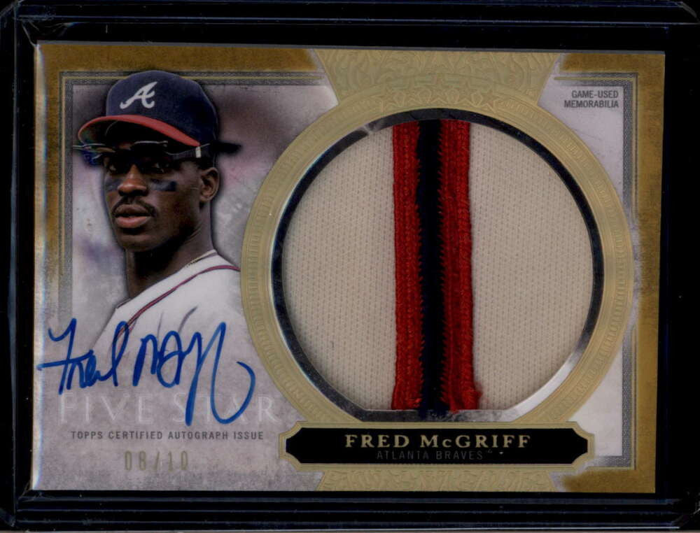 2020 Topps Five Star Jumbo Patch Autographs AJPFM Fred McGriff Patch Auto 8/10