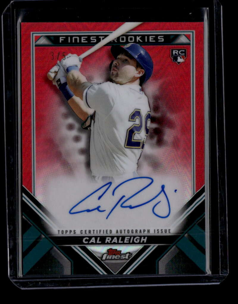 2022 Finest Rookie Variation Autographs Red Refractor Cal Raleigh RC Auto 3/5