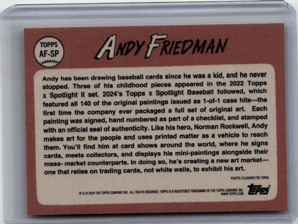 2025 Topps Shoebox Treasures Artist AFSP Andy Friedman SP F07085