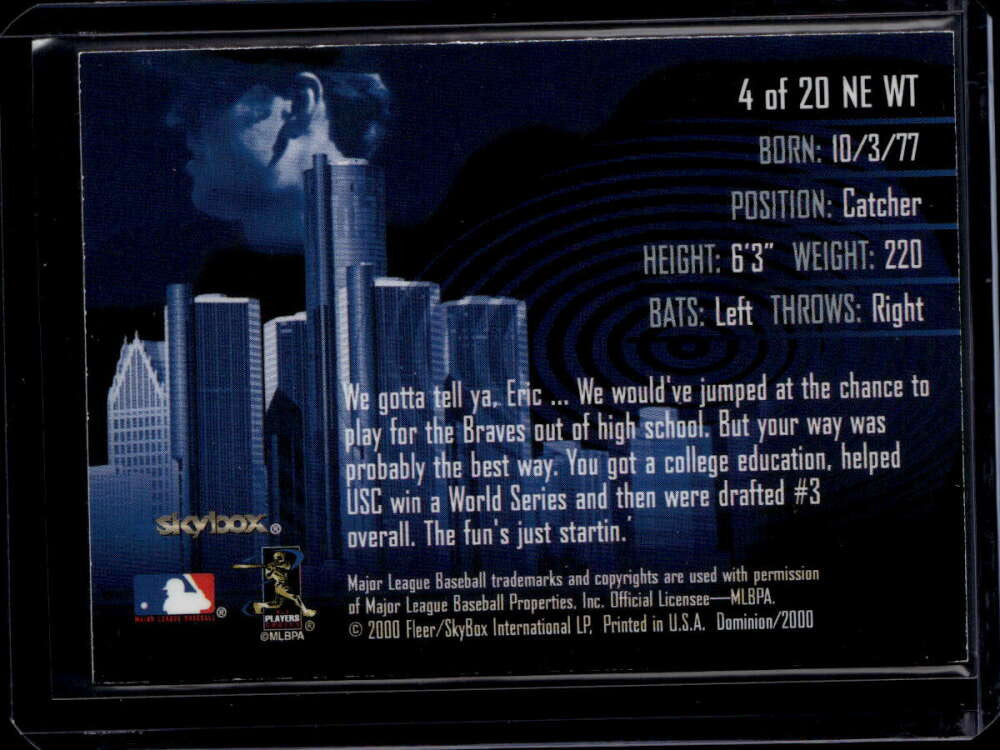 2000 SkyBox Dominion New Era Warp Tek 4 Eric Munson