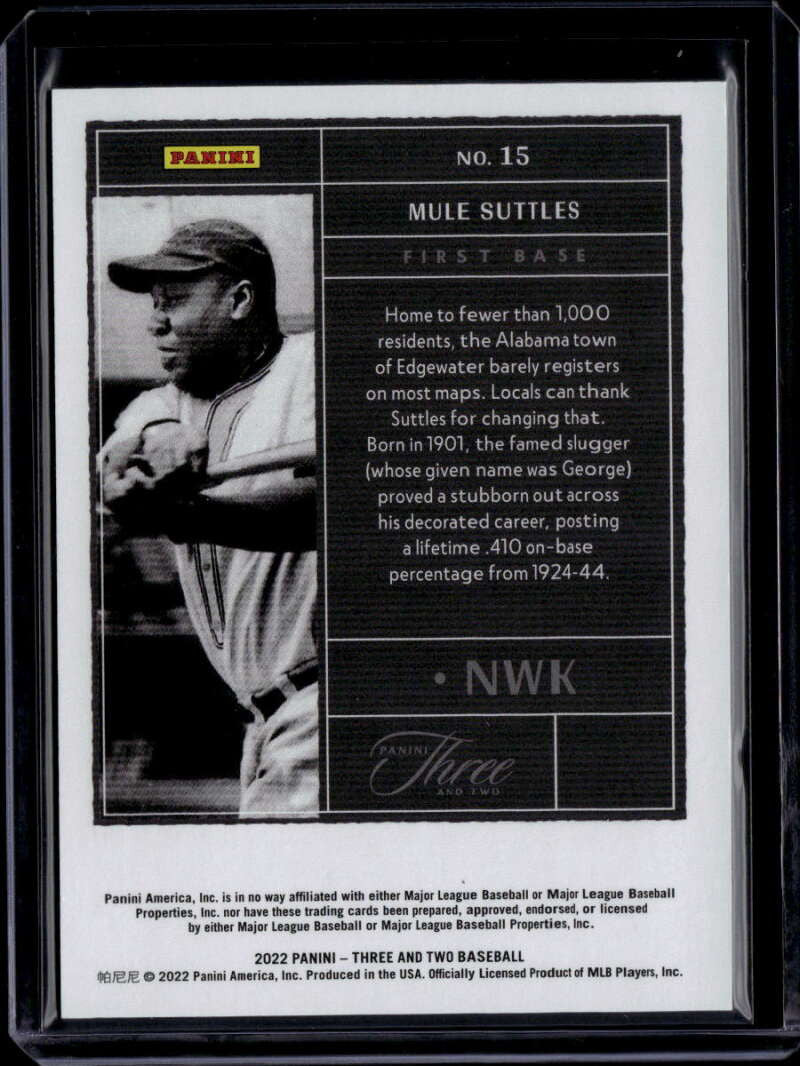 2022 Panini Three and Two Gold 15 Mule Suttles 8/25