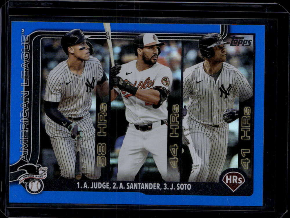 2025 Topps Blue Rainbow Foil 79 League Leaders Santander Juan Soto Judge 4/150
