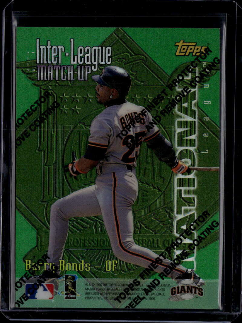 SOLD 175104 1997 Topps Inter-League Finest Refractor ilm1 Barry Bonds Mark McGwire
