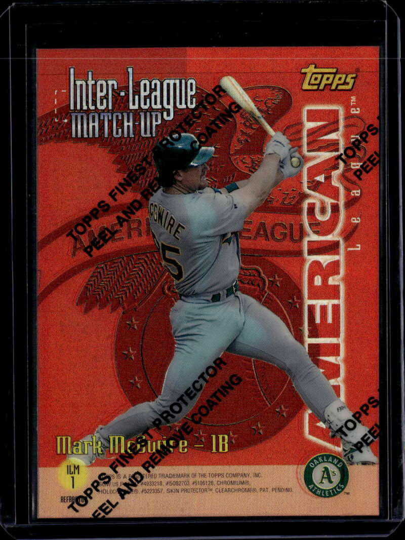 SOLD 175104 1997 Topps Inter-League Finest Refractor ilm1 Barry Bonds Mark McGwire