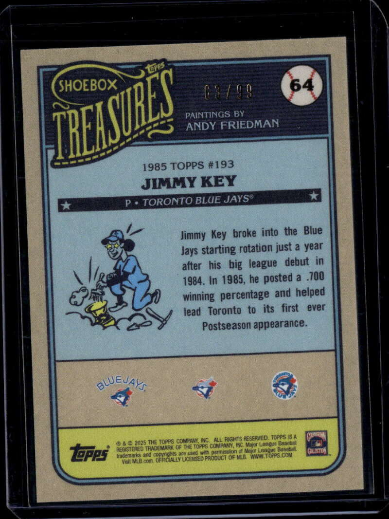 2025 Topps Shoebox Treasures Stamp 64 Jimmy Key 63/99