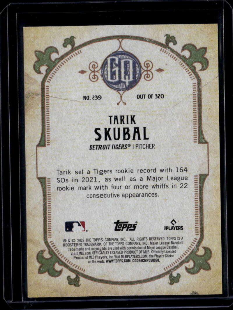 2022 Topps Gypsy Queen Missing Nameplate 239 Tarik Skubal