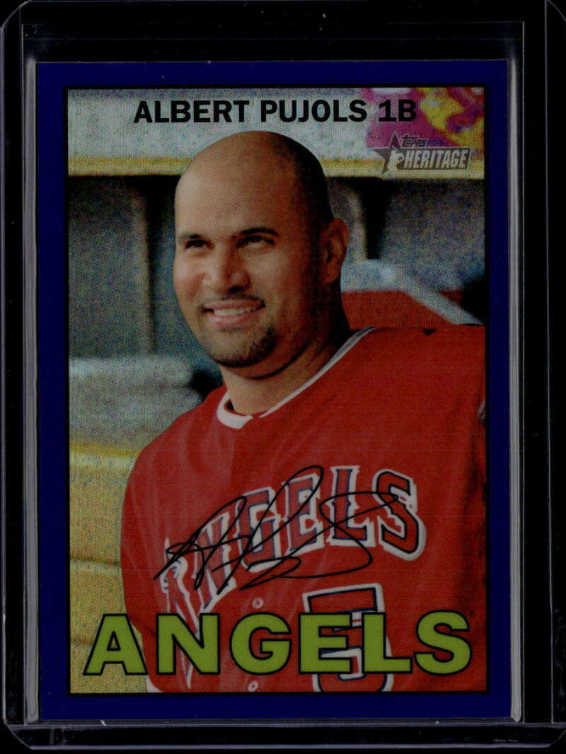 2016 Topps Heritage Chrome Purple Refractor thc481 Albert Pujols ID: 175123