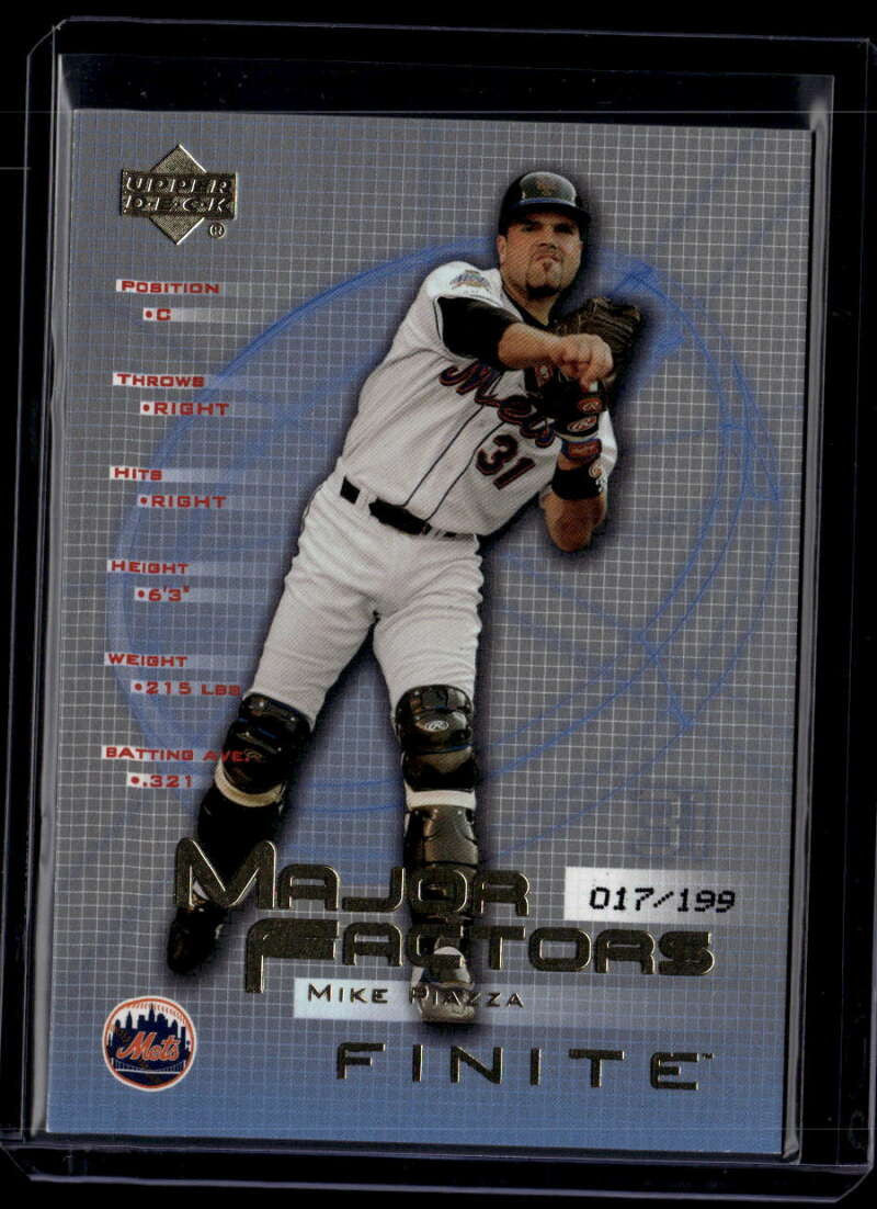 2003 Upper Deck Finite Gold 135 Mike Piazza MF 17/199 Major Factors