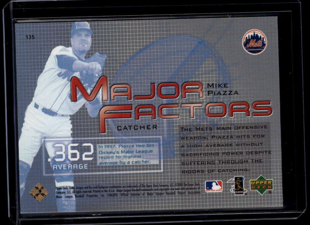2003 Upper Deck Finite Gold 135 Mike Piazza MF 17/199 Major Factors