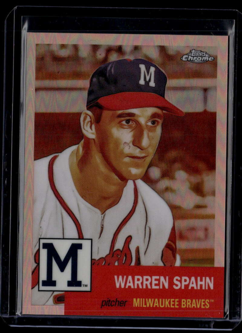 2022 Topps Chrome Platinum Anniversary Rose Gold Refractor Warren Spahn 55/75