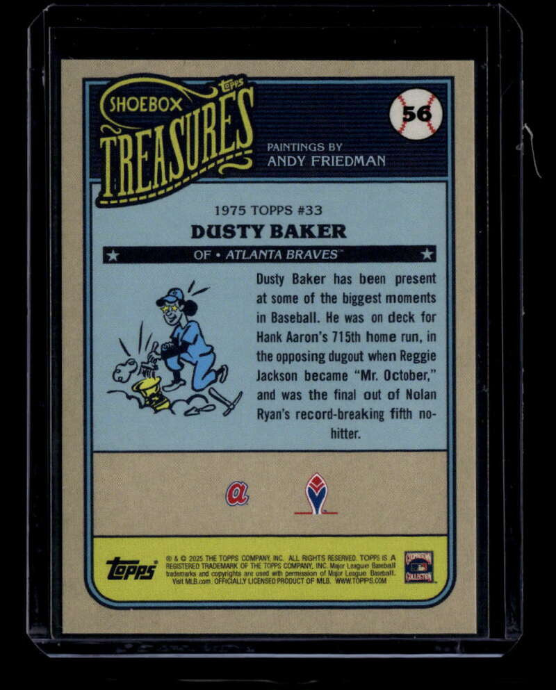 2025 Topps Shoebox Treasures Bubblegum Foil 56 Dusty Baker