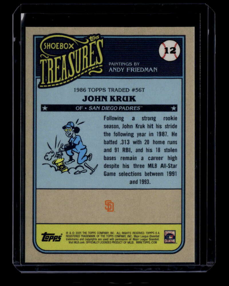 2025 Topps Shoebox Treasures Bubblegum Foil 12 John Kruk 158050