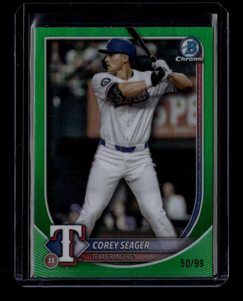 2025 Bowman Chrome Green Refractor 45 Corey Seager 50/99