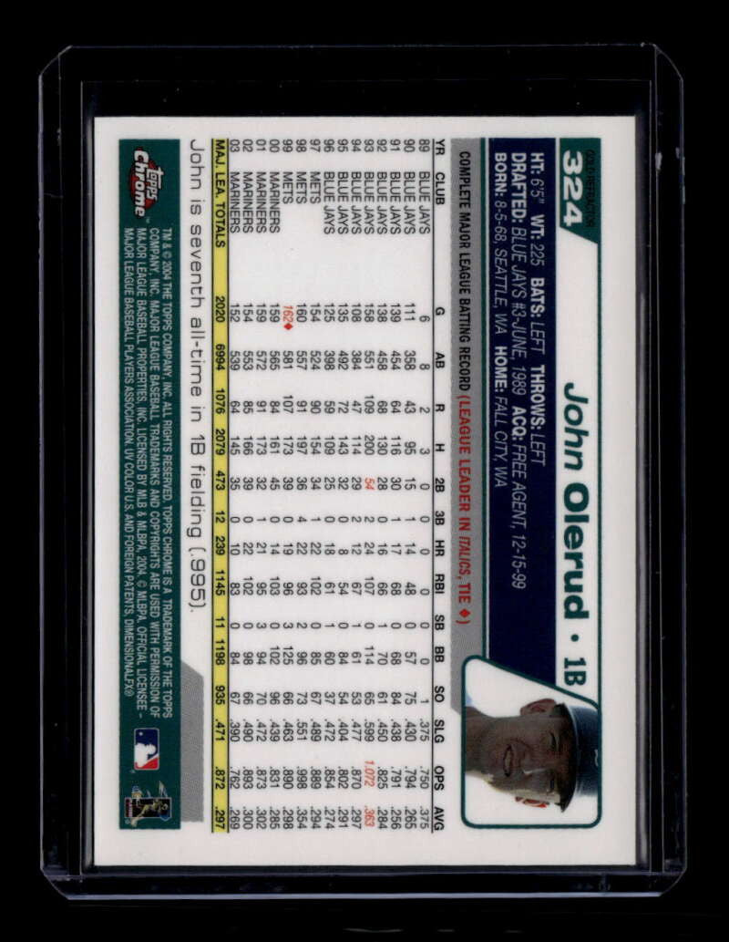 SOLD 175176 2004 Topps Chrome Gold Refractor 324 John Olerud