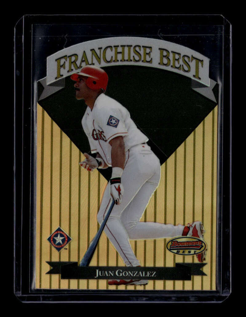 1999 Bowman's Best Franchise Best Mach II fb10 Juan Gonzalez 563/1000