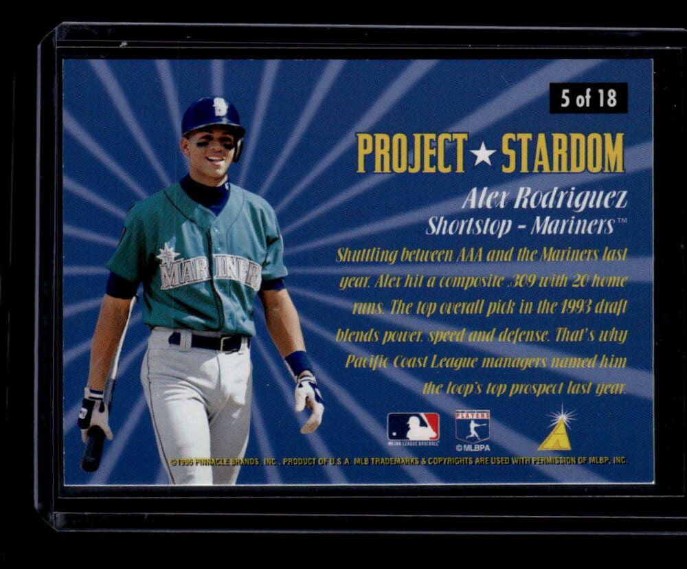 1996 Pinnacle Project Stardom 5 Alex Rodriguez