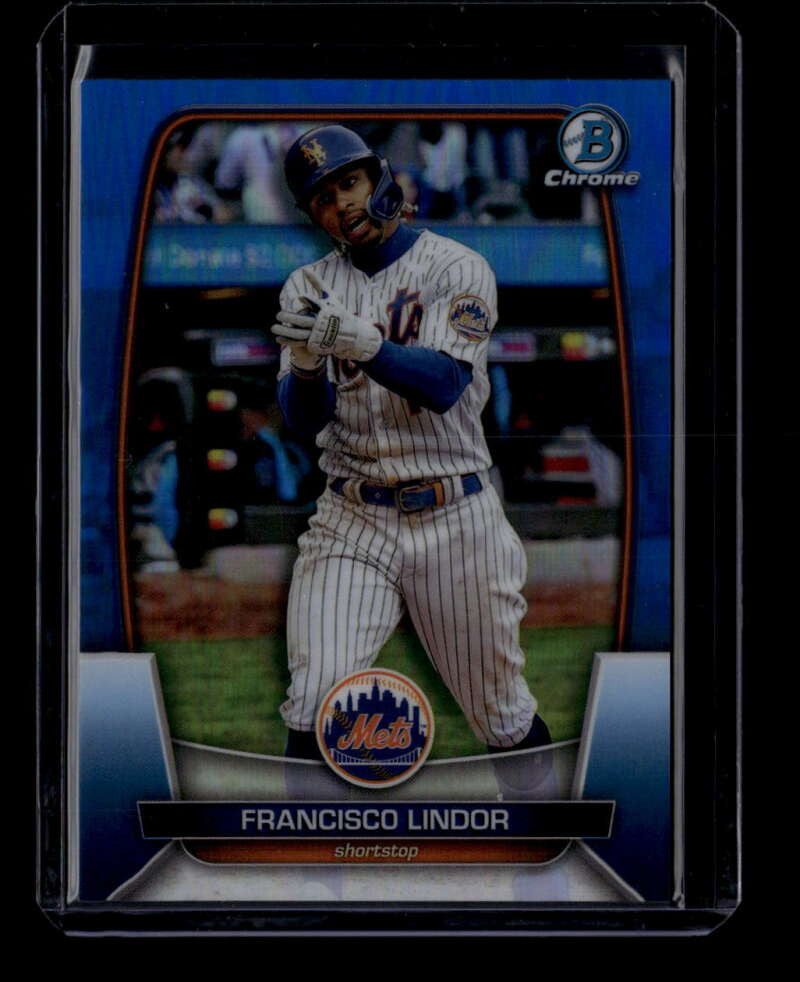 2023 Bowman Chrome Blue Refractor 24 Francisco Lindor 89/150