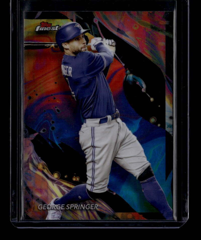 2024 Finest Oil Spill Refractor 191 George Springer Uncommon