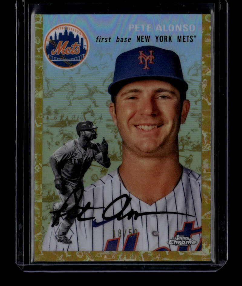 2023 Topps Chrome Platinum Toile Cream Gold Refractor 215 Pete Alonso 18/50
