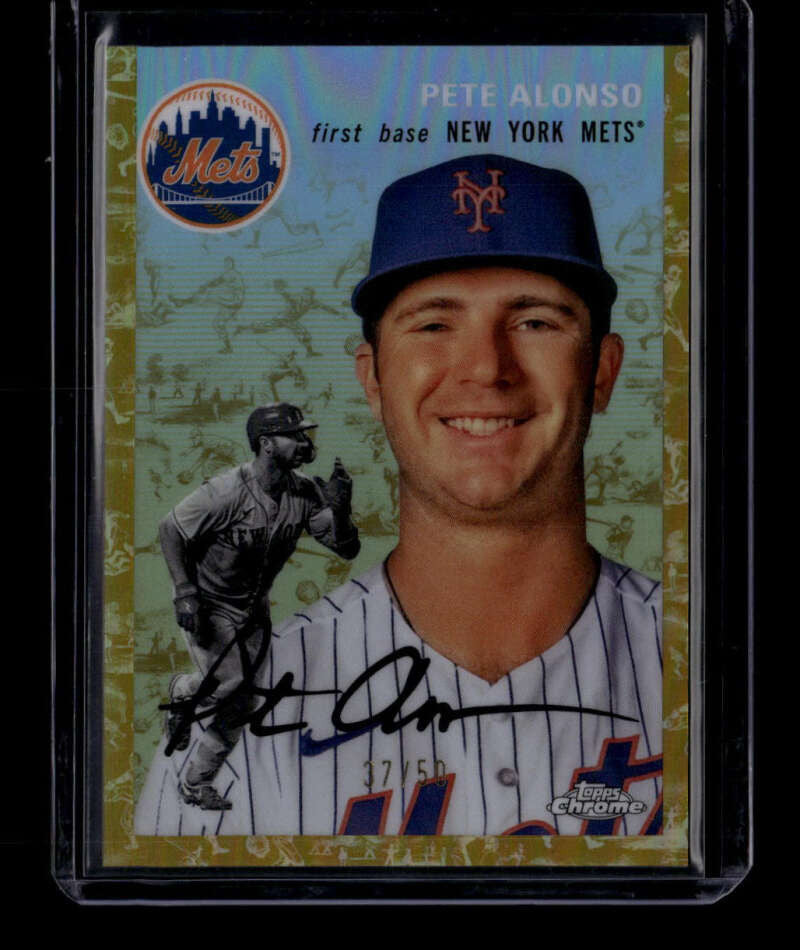 2023 Topps Chrome Platinum Toile Cream Gold Refractor 215 Pete Alonso 37/50