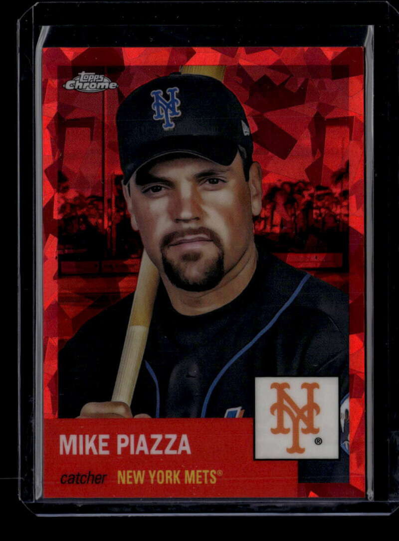 2022 Topps Chrome Platinum Anniversary Red Atomic Refractor Mike Piazza 87/100
