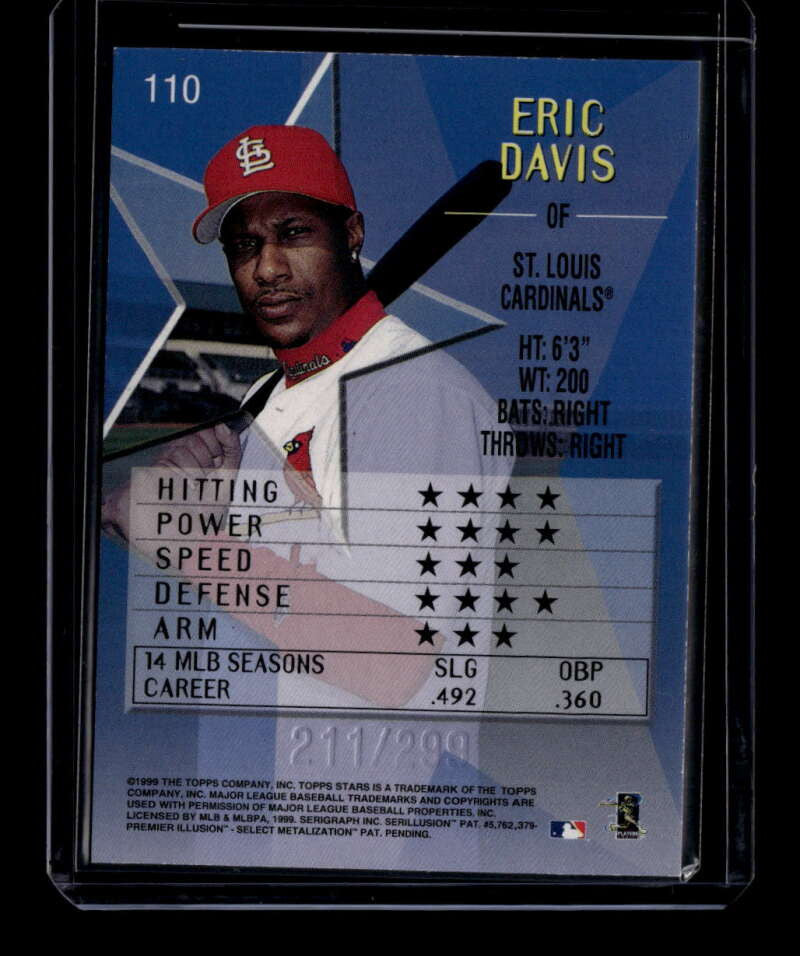 1999 Topps Stars Foil 110 Eric Davis 211/299