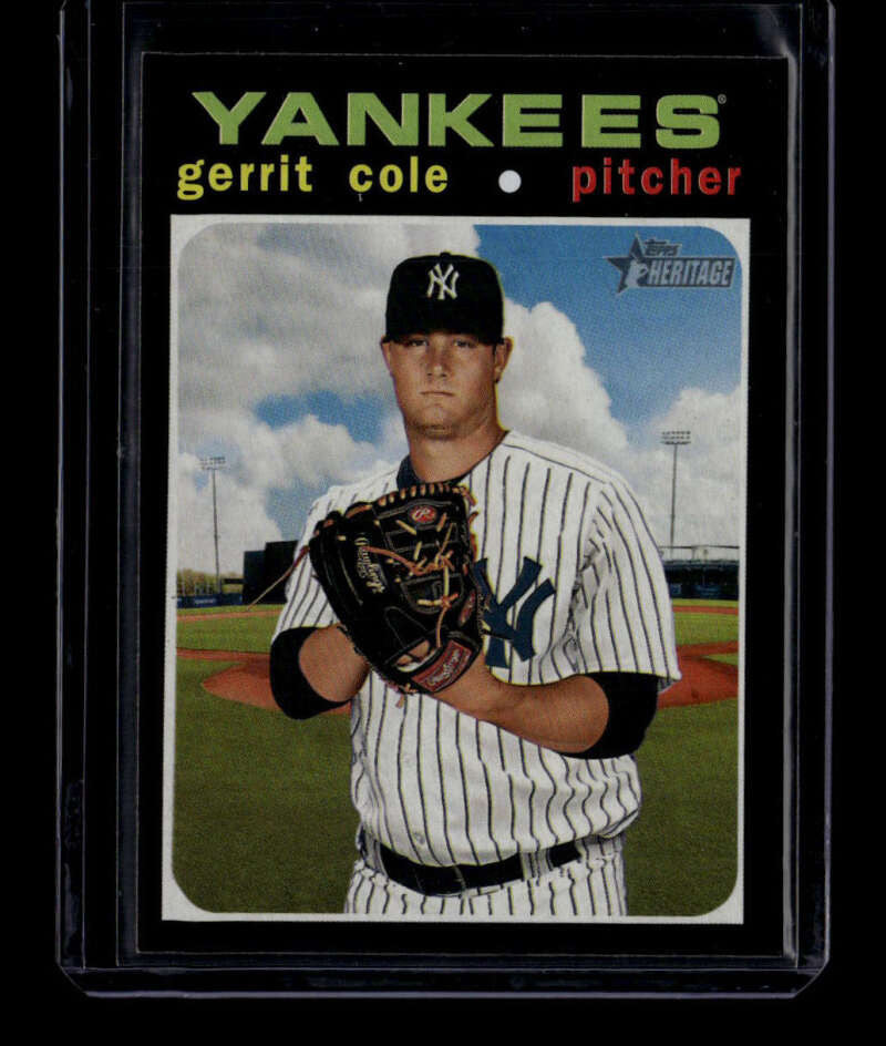 SOLD 175296 2020 Topps Heritage Missing Signature Variations 501 Gerrit Cole SP