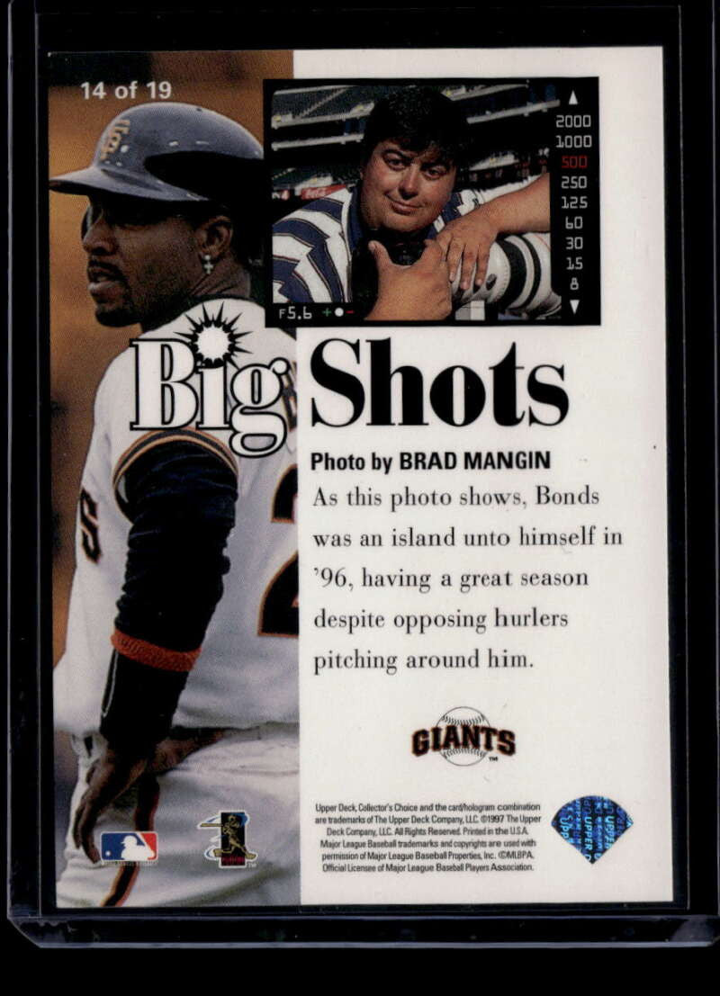 SOLD 175322 1997 Collector's Choice Big Shots Gold Signatures 14 Barry Bonds