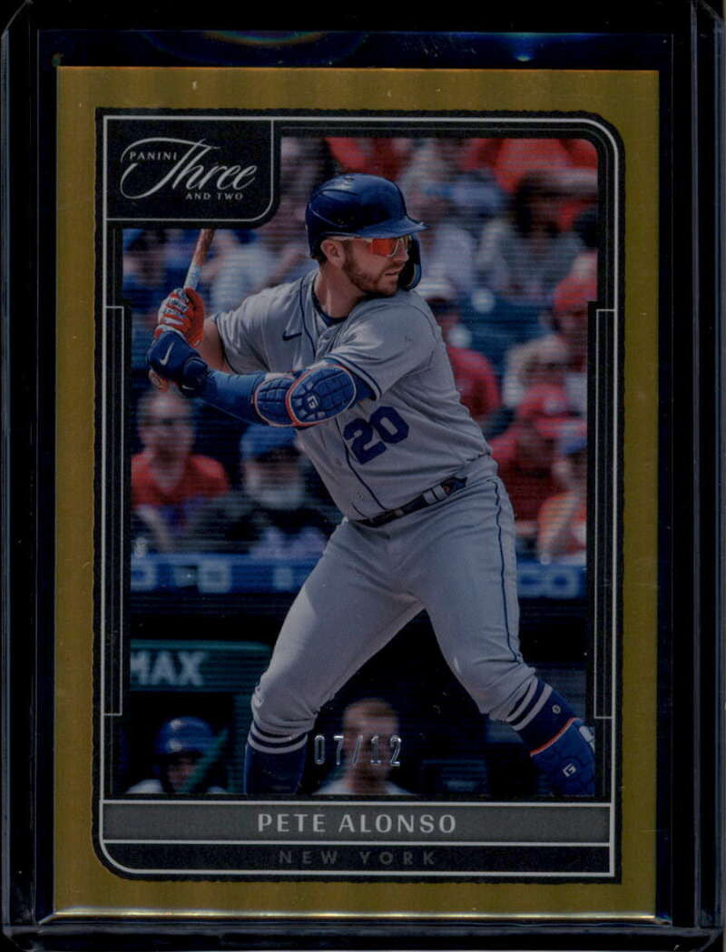 2022 Panini Three and Two Holo Gold 68 Pete Alonso 7/12