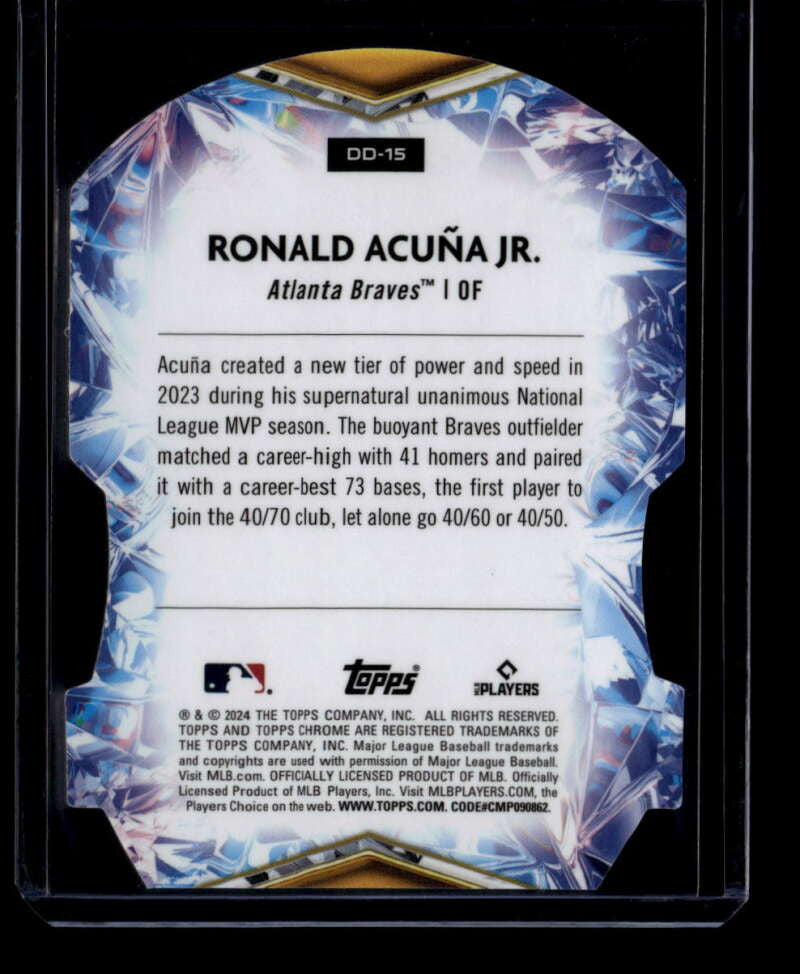2024 Topps Chrome Update Diamond Dominance dd15 Ronald Acuna Jr.