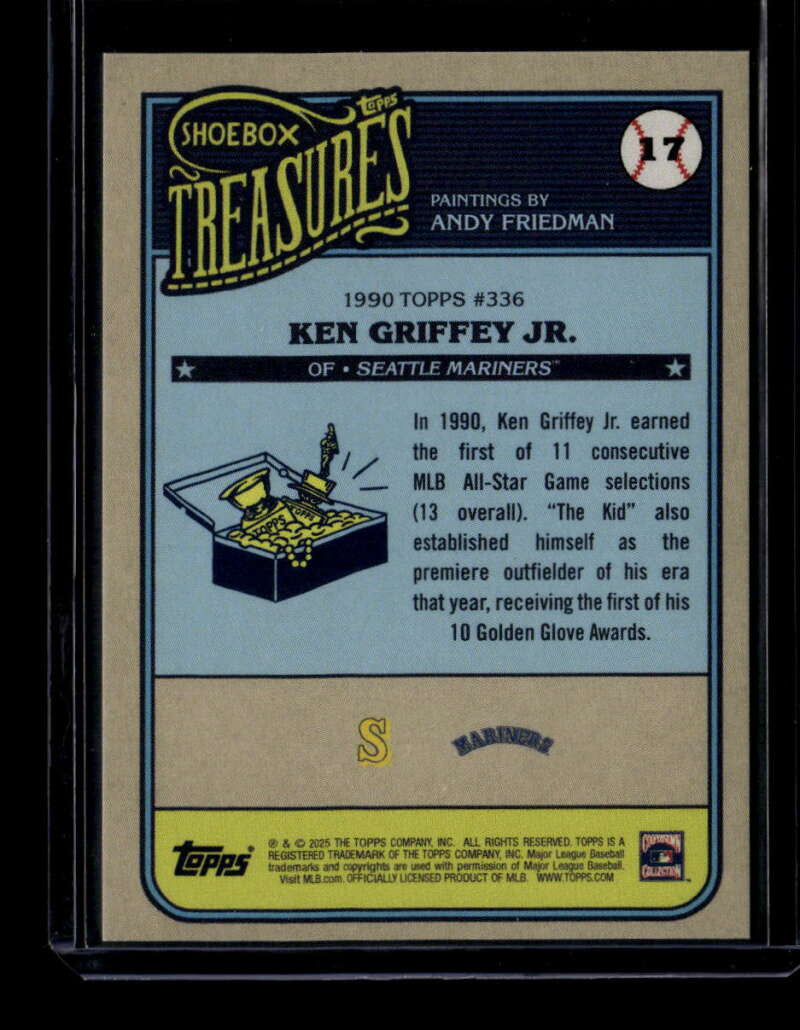 SOLD 175364 2025 Topps Shoebox Treasures Bubblegum Foil 17 Ken Griffey Jr.