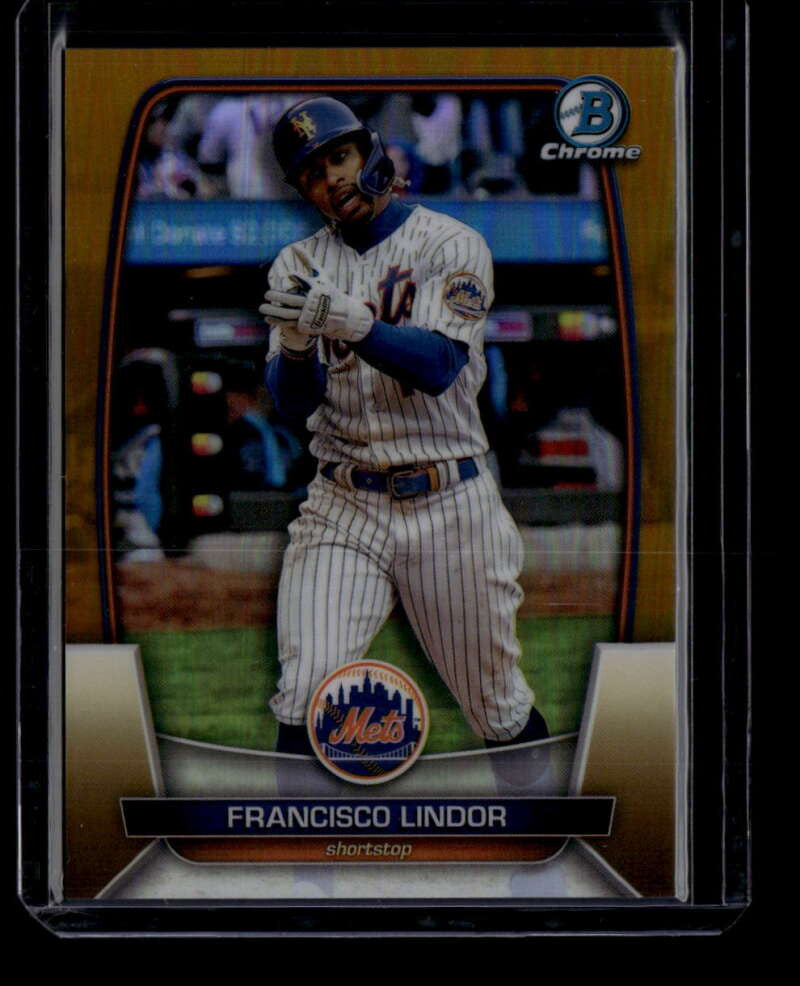 2023 Bowman Chrome Gold Refractor 24 Francisco Lindor 29/50