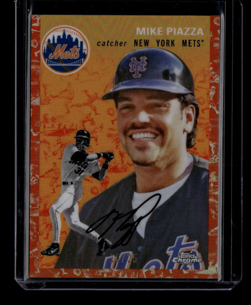 2023 Topps Chrome Platinum Anniversary Orange Refractor 439 Mike Piazza 18/25