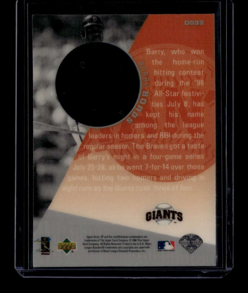 SOLD 175394 1996 Upper Deck Diamond Destiny Silver dd33 Barry Bonds