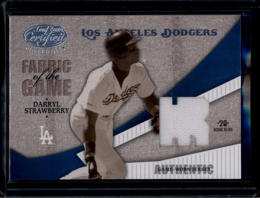 2004 Leaf Certified Materials Fabric of the Game Darryl Strawberry Jersey 16/28