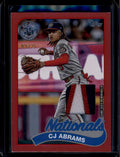 DELETE 175450 2024 Topps '89 Topps Relics Red 89r2ca CJ Abrams Patch 9/25